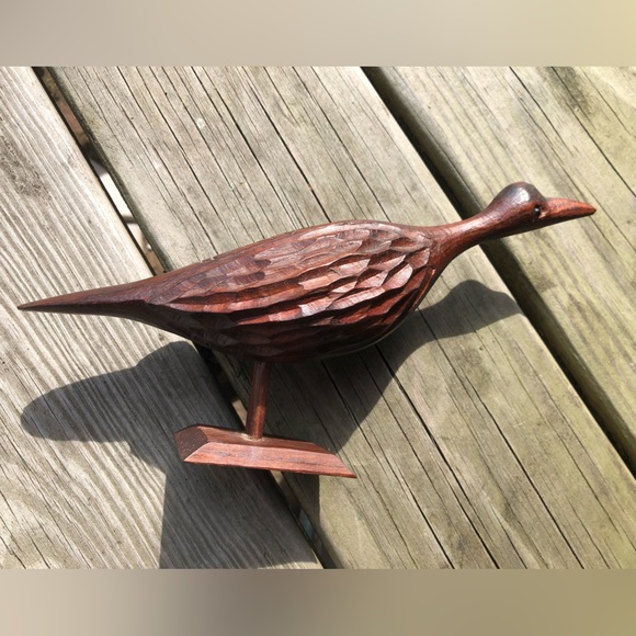 2 Vintage Wood Carvings Birds Sculptures Mahogany / Jamaica Folk Art - Picture 12 of 14